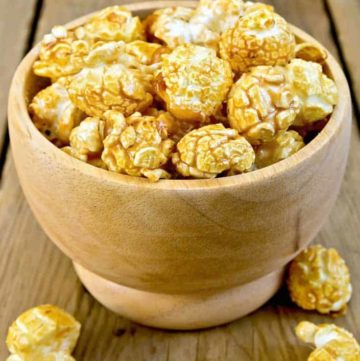 Caramel popcorn is a wonderful treat for those who like it salty and sweet.
