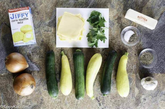 Ingredients for the Boston Market Squash Casserole