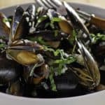 Mussels in white wine sauce