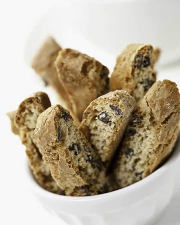 You can make Chocolate Chip Almond Biscotti at home with this easy recipe.