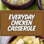 Bowls of chicken casserole