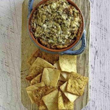 Make easy spinach artichoke dip with a few simple ingredients you already have in your pantry.