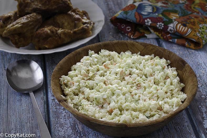 homemade KFC coleslaw in a bowl
