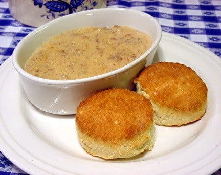 Biscuts and sausage gravy