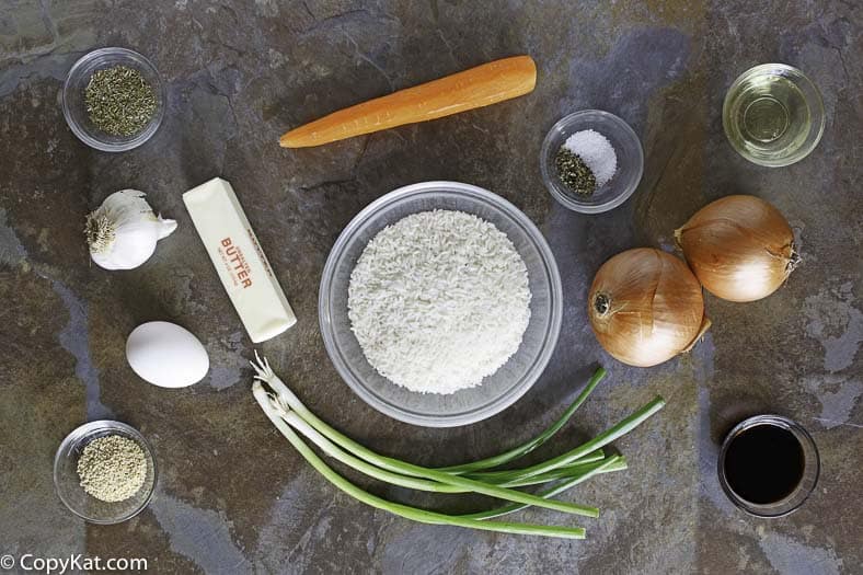 Ingredients for homemade Benihana Fried Rice