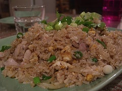 fried rice on a plate.