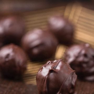 Chocolate Truffles on a Plate