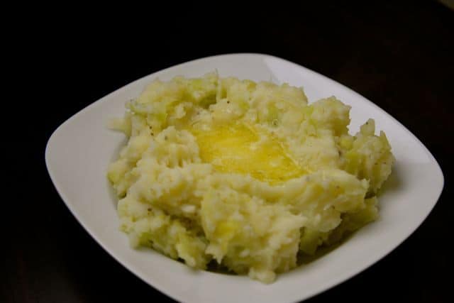 mashed potatoes with cabbage