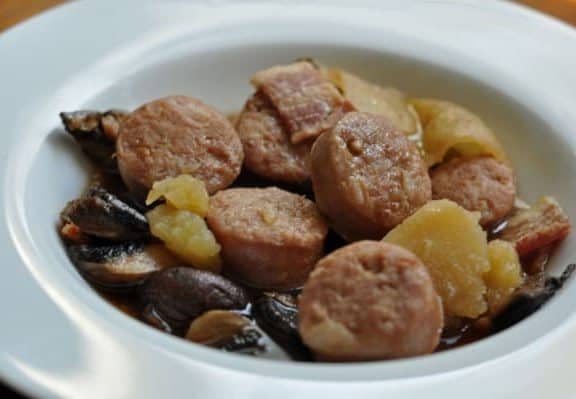 a bowl of Irish coddle stew.