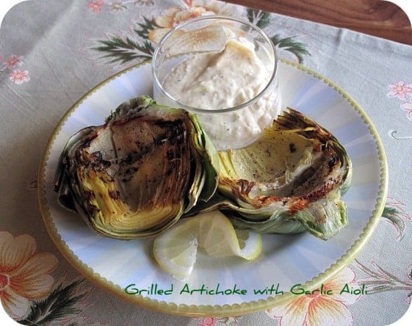 Garlic Aioli and Grilled Artichoke