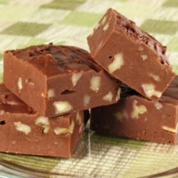 pieces of Walnut Fudge