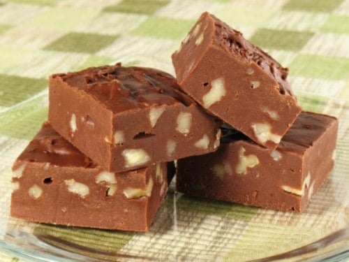 pieces of Walnut Fudge