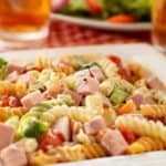 plate of pasta salad