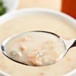 spoonful of clam chowder