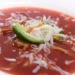 bowl of jalapeno and cilantro soup