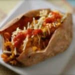 Stuffed yams with a kick. Enjoy these spicy stuffed yams for dinner.