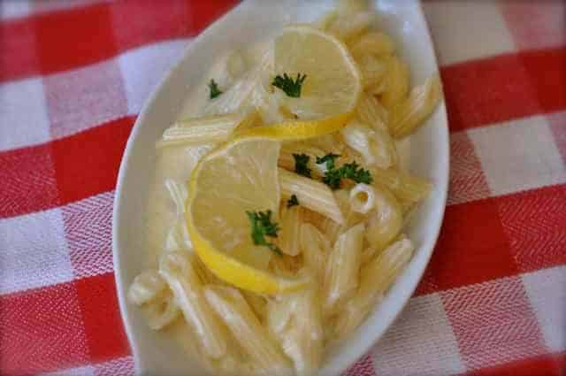 pasta with lemon cream sauce