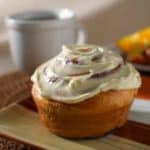 cinnamon roll covered with icing
