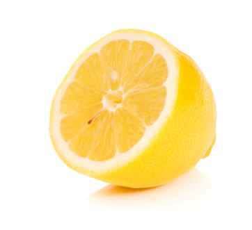 half of a lemon cut open