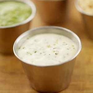 Ranch dressing in a cup