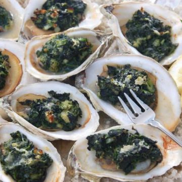 oysters prepared rockefeller style