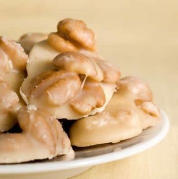 pecan pralines on a plate