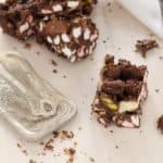 rocky road candy with coffee