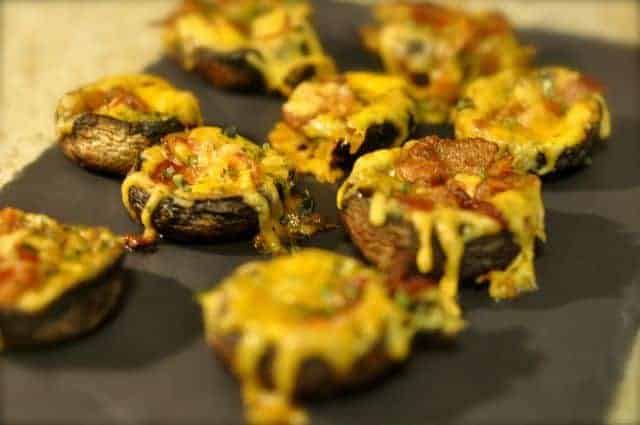 stuffed mushrooms with bacon and cheese