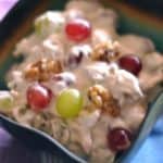 grape salad with walnuts and cream cheese dressing