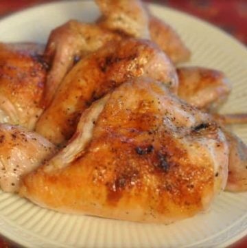 Chicken with a maple and rum glaze