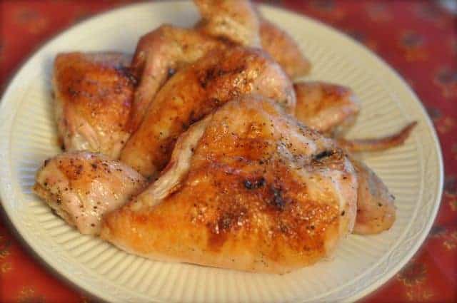 Chicken with a maple and rum glaze