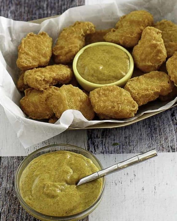 hot mustard and chicken nuggets