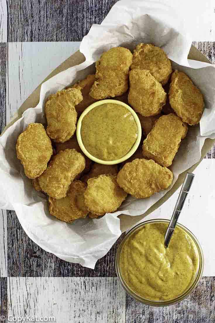 copycat McDonald's Hot Mustard and chicken nuggets