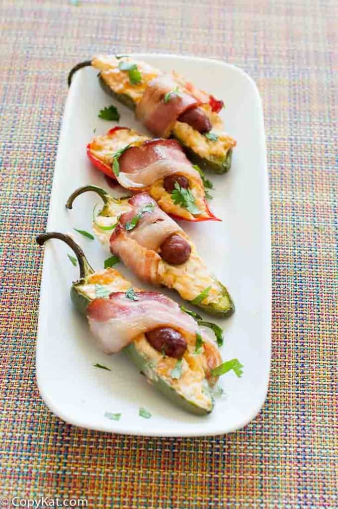 Bacon Wrapped Little Smokie Jalapeno Poppers from CopyKat.com