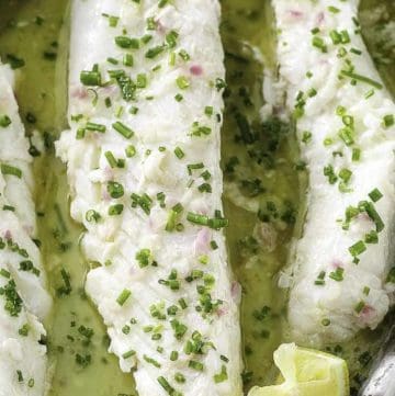 butter poached cod