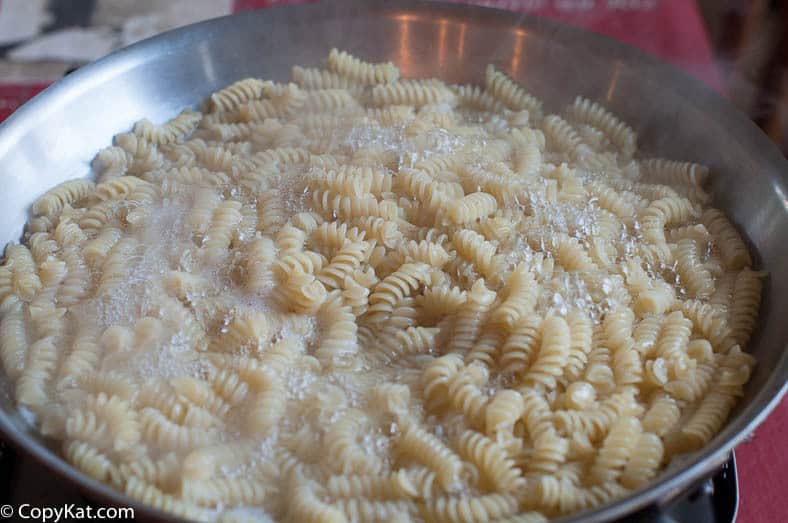 Barilla Pronto Pasta Cooking in a Skillet
