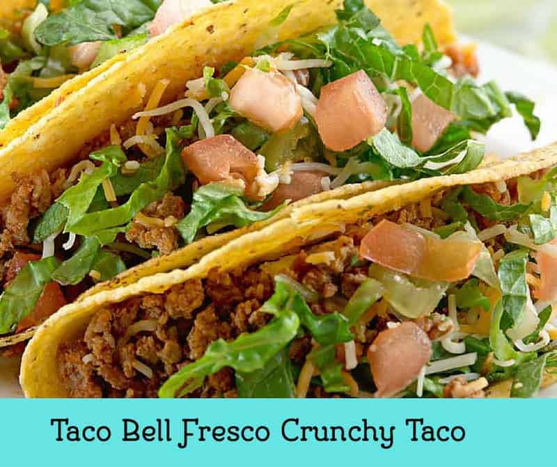 homemade Taco Bell Fresco Crunchy Tacos