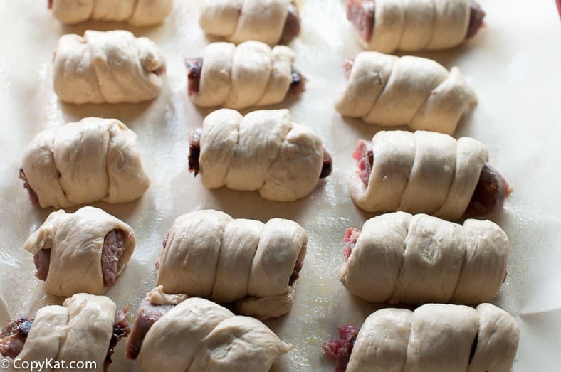 wrapped pretzel brats