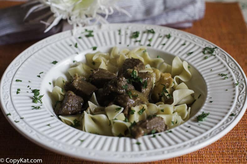 Make tender beef tips in an Instant Pot.
