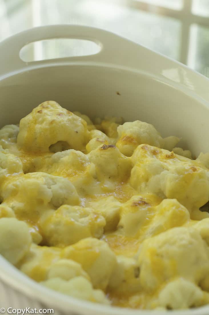 Baked Cauliflower With Cheddar Cheese Sauce Copykat Recipes