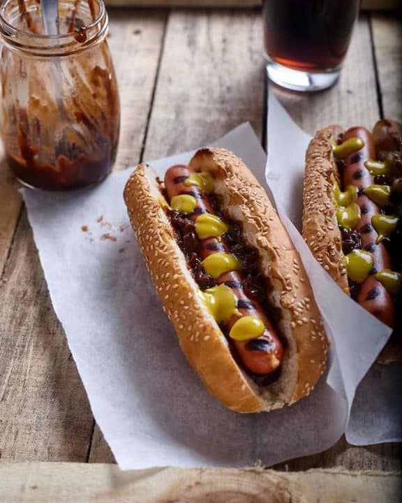 You can make delicious grilled hot dogs in your air fryer.