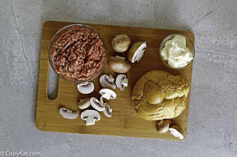 Truffle Mushroom Swiss Burger ingredients