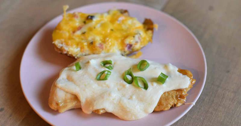 This chicken has a rich and creamy sauce and it has just three ingredients. 