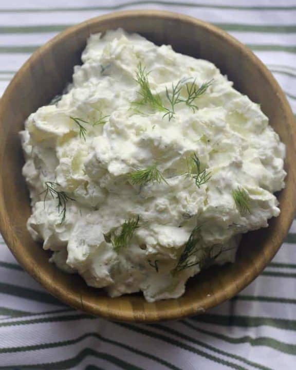 Enjoy Soren's Dill Potato and sour cream salad with this recipe.