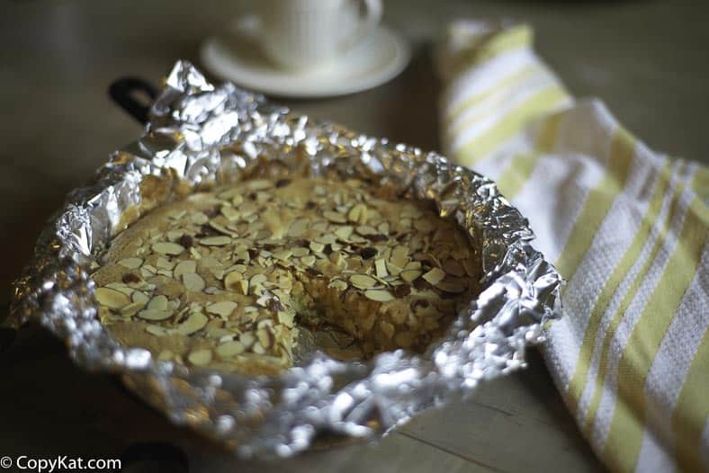 Iron Skillet Coffee Cake is perfect to serve with coffee.  Easy to make, and you have everything you need in your pantry.  #homemade