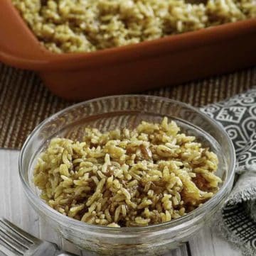 Stick of Butter Rice in a bowl