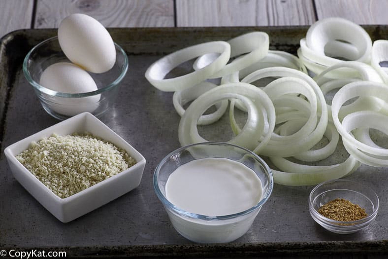 Ingredients for homemade Red Robin Onion Rings