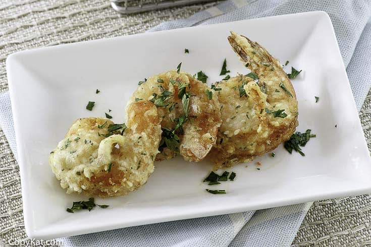 A plate of crispy shrimp tempura