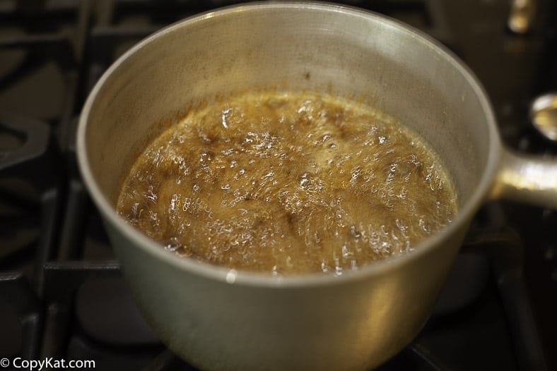 fools gold candy cooking in a pot