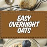 Healthy Homemade Overnight Oats Oatmeal with Chia and Peanut Butter